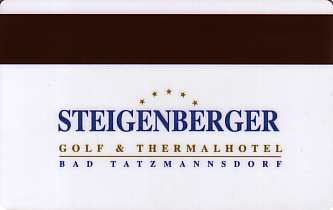 Hotel Keycard Steigenberger Bad Tatzmannsdorf Austria Back