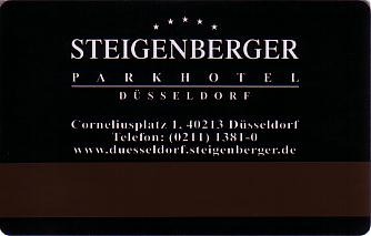 Hotel Keycard Steigenberger Duesseldorf Germany Back