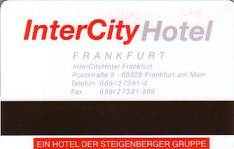 Hotel Keycard Steigenberger Frankfurt Germany Back
