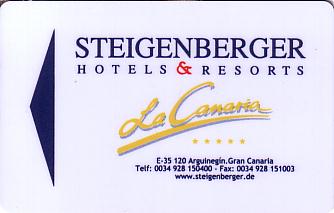 Hotel Keycard Steigenberger Gran Canaria Spain Front