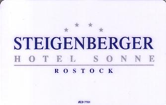Hotel Keycard Steigenberger Rostock Germany Front