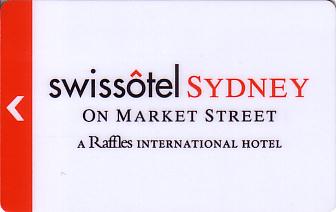 Hotel Keycard Swissotel Sydney Australia Front