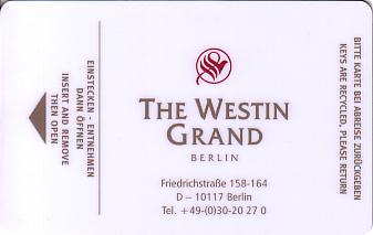 Hotel Keycard Westin Berlin Germany Front