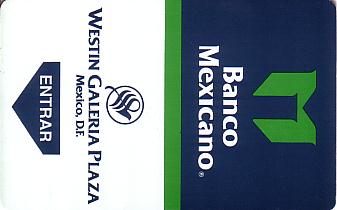 Hotel Keycard Westin Mexico City Mexico Front