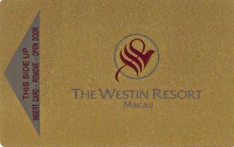 Hotel Keycard Westin  Macau Front