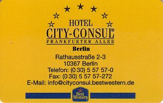 Hotel Keycard Best Western Berlin Germany Front