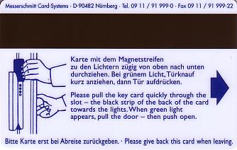 Hotel Keycard Best Western Berlin Germany Back