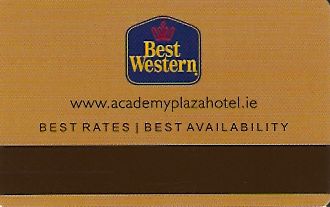Hotel Keycard Best Western Dublin Ireland Back