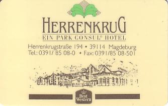 Hotel Keycard Best Western Magdeburg Germany Front