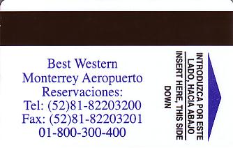 Hotel Keycard Best Western Monterrey Mexico Back