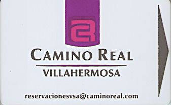 Hotel Keycard Camino Real Villahermosa Mexico Front