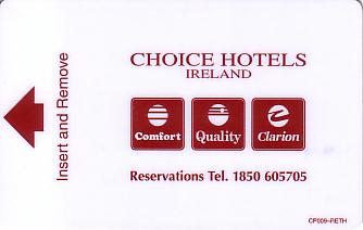 Hotel Keycard Choice Hotels  Ireland Front