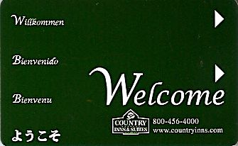 Hotel Keycard Country Inns & Suites Generic Front