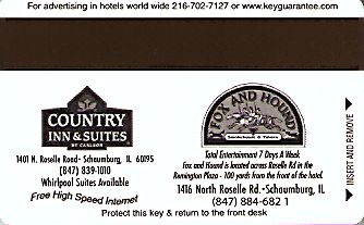 Hotel Keycard Country Inns & Suites Illinois (State) U.S.A. (State) Back