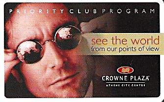 Hotel Keycard Crowne Plaza Athens Greece Front