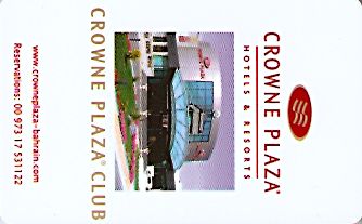 Hotel Keycard Crowne Plaza  Bahrain Front