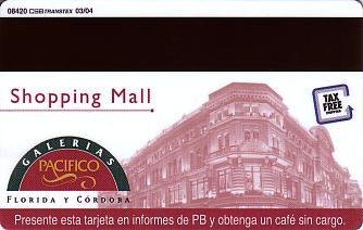 Hotel Keycard Crowne Plaza Buenos Aires Argentina Back