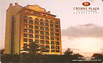 Hotel Keycard Crowne Plaza Guadalajara Mexico Front