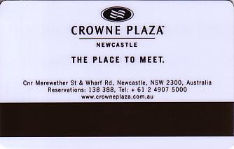 Hotel Keycard Crowne Plaza Newcastle United Kingdom Back