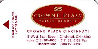Hotel Keycard Crowne Plaza Ohio (State) U.S.A. (State) Front