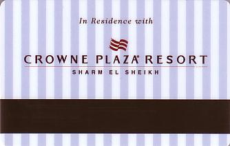 Hotel Keycard Crowne Plaza Sharm El Sheikh Egypt Back