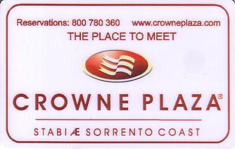 Hotel Keycard Crowne Plaza Sorrento Italy Front