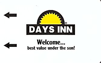 Hotel Keycard Days Inn Generic Front