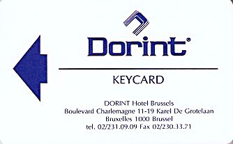 Hotel Keycard Dorint Brussels Belgium Front