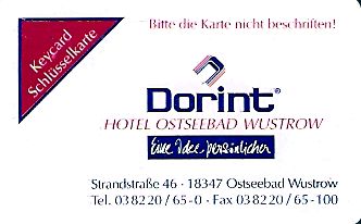 Hotel Keycard Dorint Ostseebad Germany Front