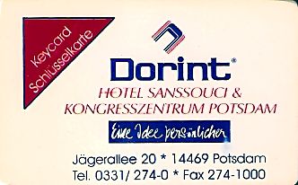 Hotel Keycard Dorint Potsdam Germany Front