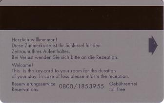 Hotel Keycard Forum Hotel Berlin Germany Back