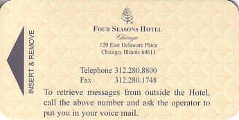 Hotel Keycard Four Seasons Chicago U.S.A. Front