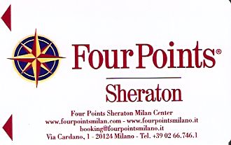Hotel Keycard Four Points Hotels Milan Italy Front