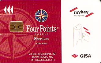 Hotel Keycard Four Points Hotels Rome Italy Front