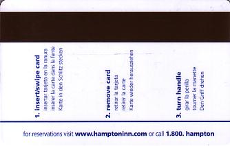 Hotel Keycard Hampton Inn Hampton (State) U.S.A. (State) Back