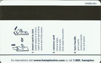 Hotel Keycard Hampton Inn Idaho (State) U.S.A. (State) Back