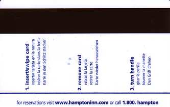 Hotel Keycard Hampton Inn Illinois (State) U.S.A. (State) Back