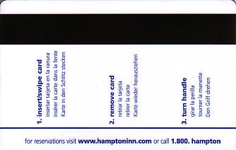 Hotel Keycard Hampton Inn Michigan (State) U.S.A. (State) Back