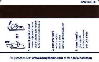 Hotel Keycard Hampton Inn Nebraska (State) U.S.A. (State) Back