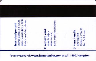 Hotel Keycard Hampton Inn New Hampshire (State) U.S.A. (State) Back