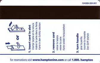 Hotel Keycard Hampton Inn New York (State) U.S.A. (State) Back