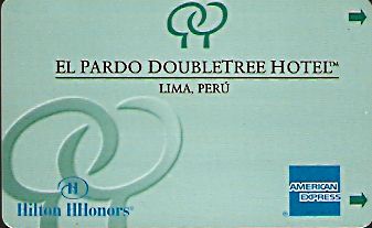 Hotel Keycard Hilton Doubletree Lima Peru Front