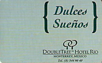 Hotel Keycard Hilton Doubletree Monterrey Mexico Front