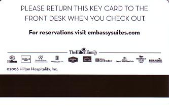 Hotel Keycard Hilton Embassy Generic Back