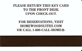 Hotel Keycard Hilton Homewood Generic Back