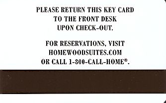 Hotel Keycard Hilton Homewood Generic Back