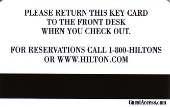 Hotel Keycard Hilton Generic Back