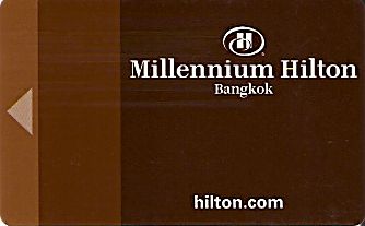 Hotel Keycard Hilton Bangkok Thailand Front
