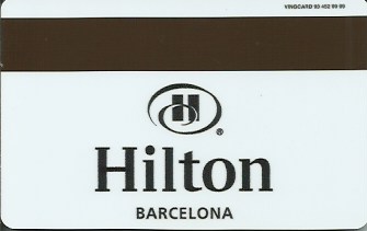 Hotel Keycard Hilton Barcelona Spain Back
