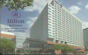 Hotel Keycard Hilton Baltimore U.S.A. Front